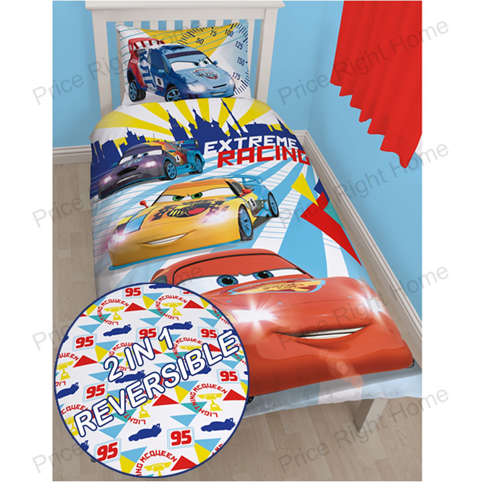 DISNEY CARS - DUVET COVERS SINGLE, DOUBLE & JUNIOR BEDDING / FITTED SHEET - Picture 24 of 29