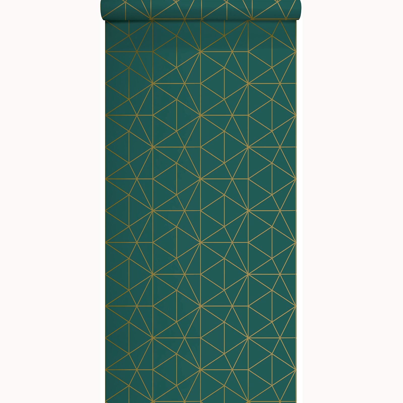 WORLD OF WALLPAPER METRO PRISM TRIANGLE GEOMETRIC METALLIC ROSE GOLD