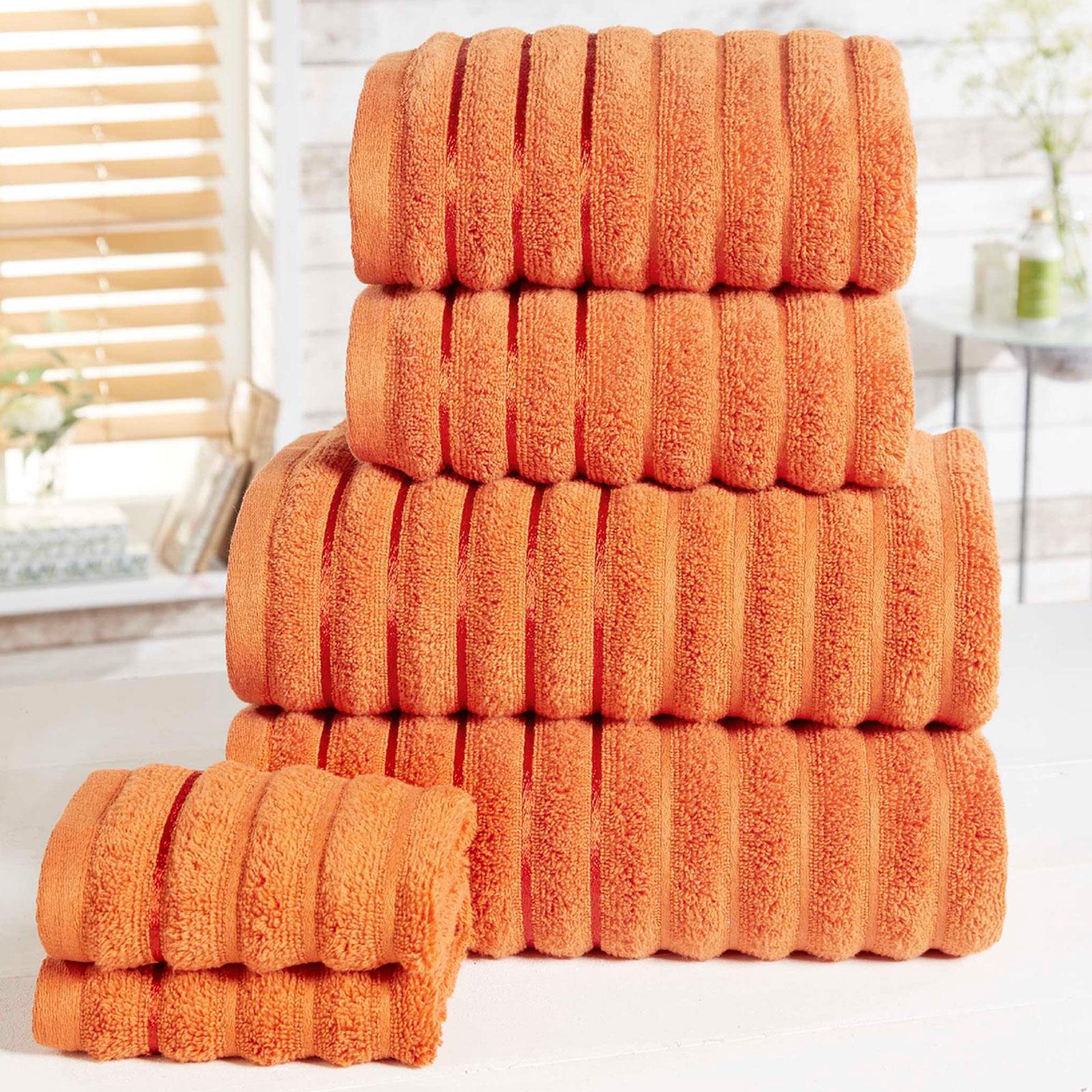 Ribbed 6 Piece Towel Bale Bath Set 100 Cotton eBay