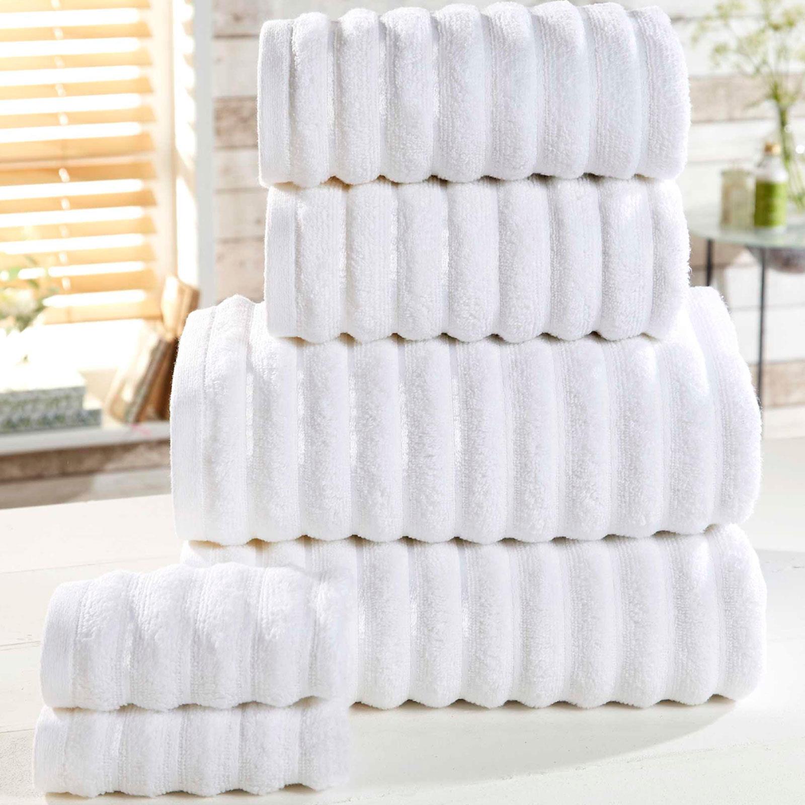 Ribbed 6 Piece Towel Bale Bath Set 100 Cotton eBay
