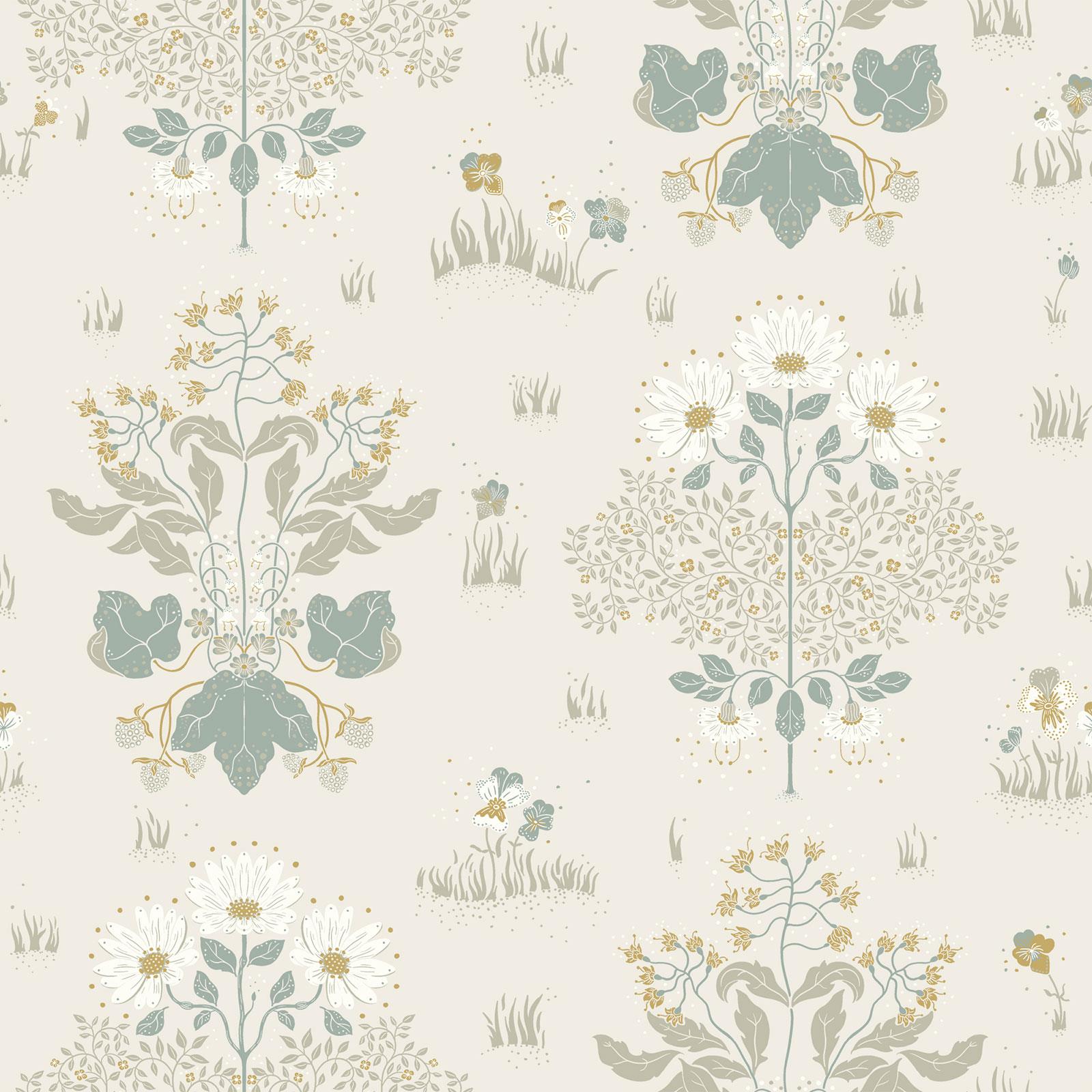 Papel pintado floral Galerie Hjarterum Edla Arts and Crafts - Elige tu color - Imagen 11 de 15
