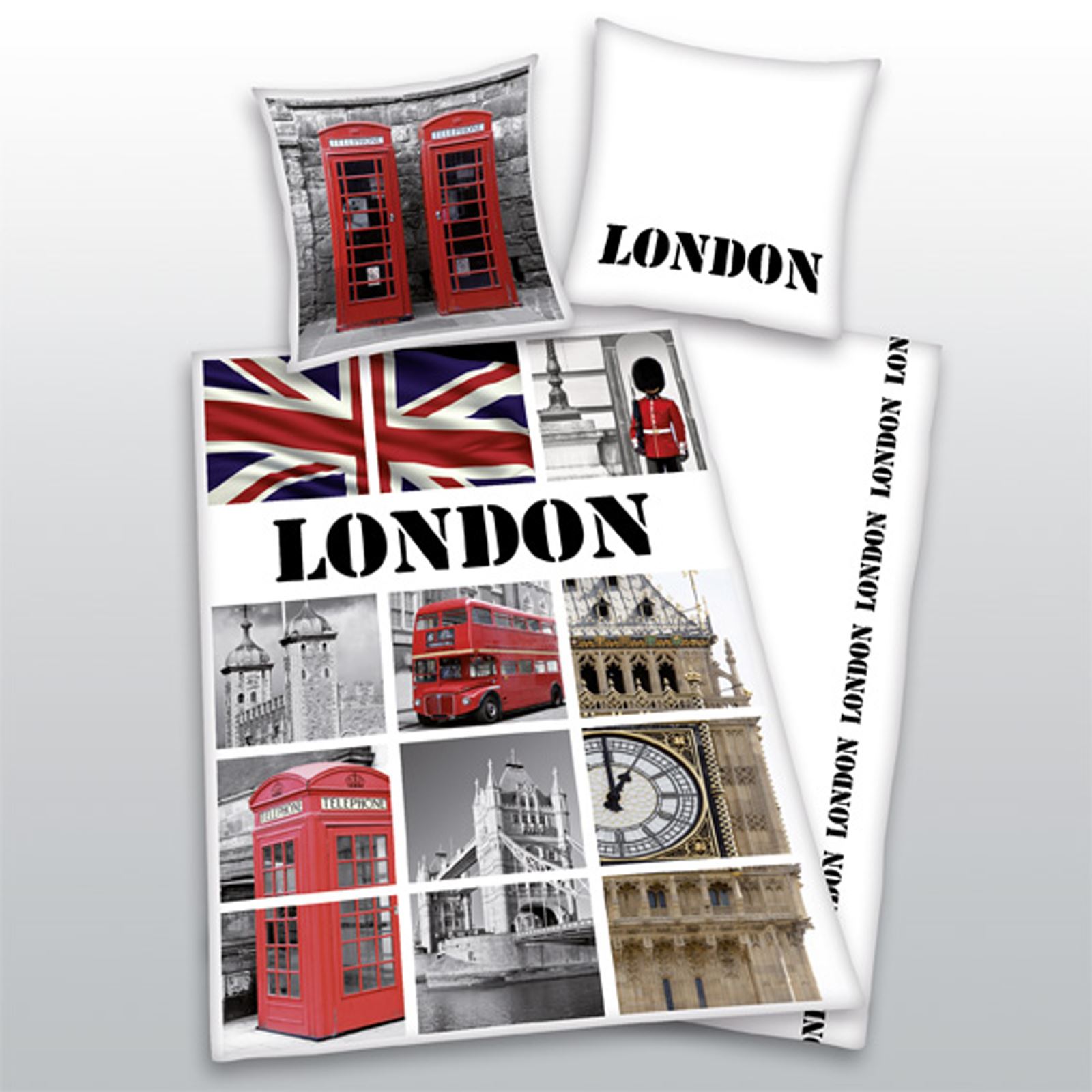LONDON BEDDING SINGLE DUVET COVER SETS CITY LANDMARKS BIG BEN BEDROOM