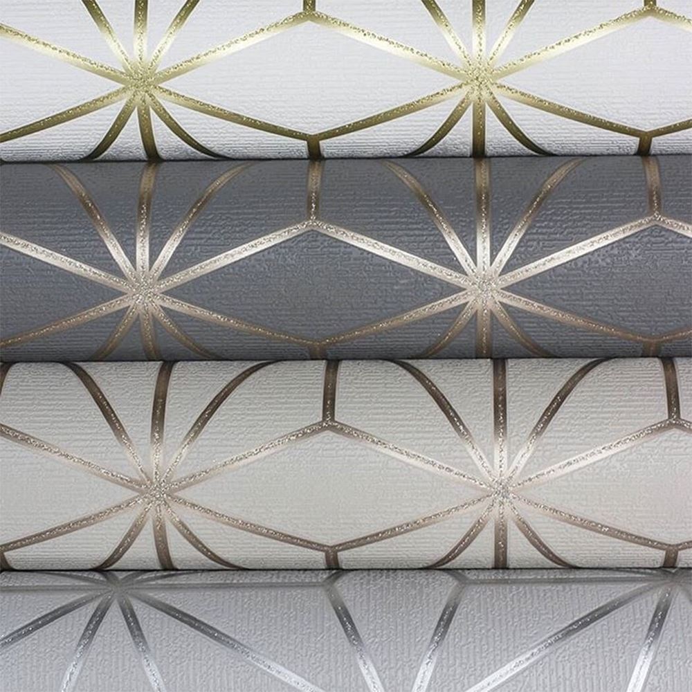 COPPER CHARCOAL WALLPAPER GEOMETRIC MARBLE STRIPE METALLIC GLITTER eBay