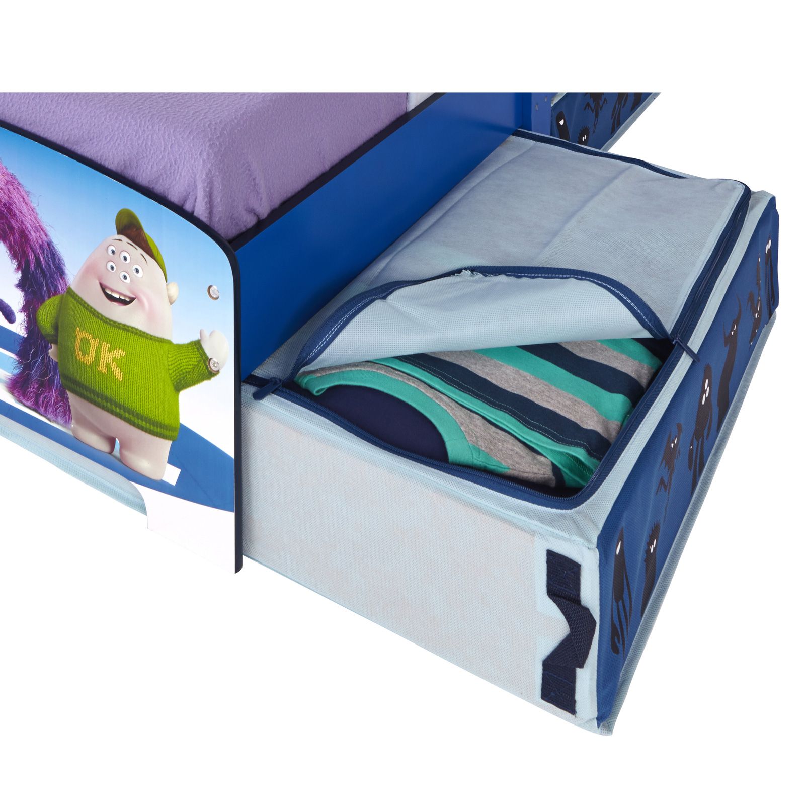 CHARACTER + DISNEY JUNIOR TODDLER BEDS WITH STORAGE + SHELF + MATTRESS