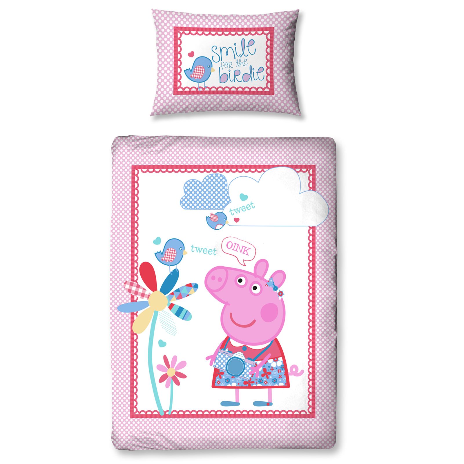 KIDS CHARACTER JUNIOR / COT BEDDING SETS DISNEY / PEPPA PIG GIRLS