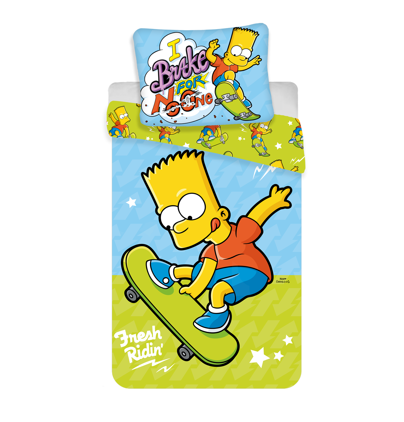 Offiziell The Simpsons Bart Skate Einzel Bettwäsche & Europäische
