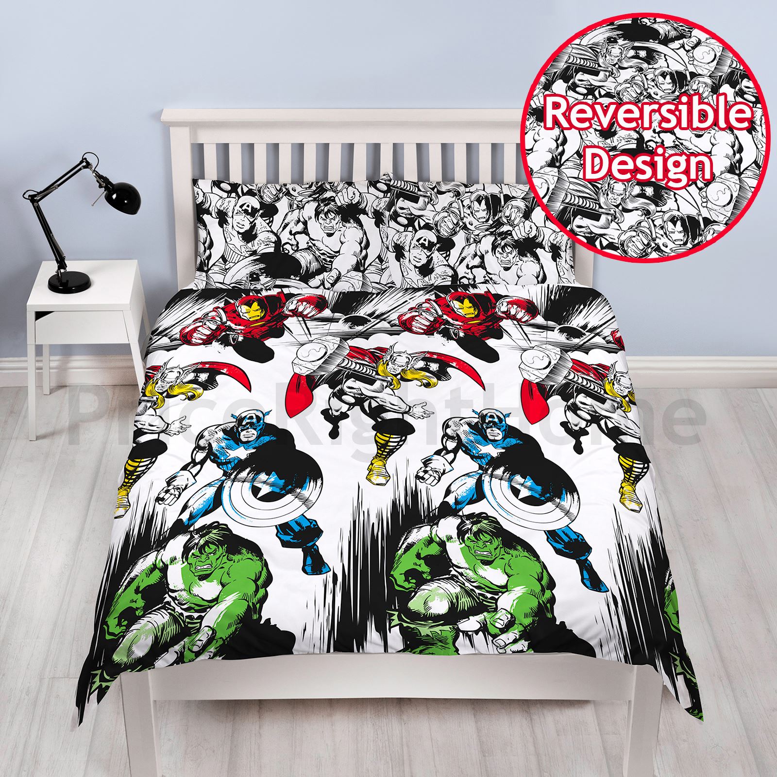 MARVEL AVENGERS COMICS SPIDERMAN DUVET COVER SET BEDDING SINGLE