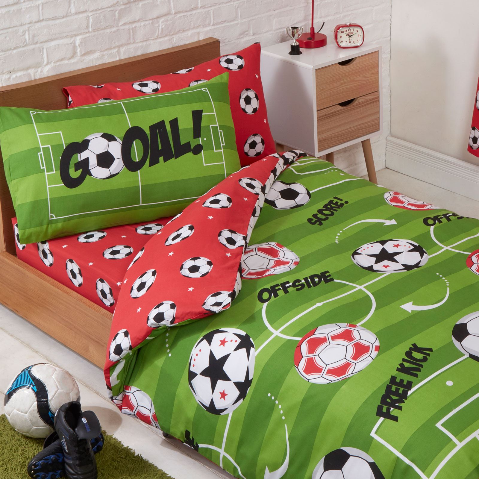 KIDS BOYS SINGLE DUVET COVER SETS - CARS FOOTBALL DINOSAURS CAMOUFLAGE SPACE - Picture 8 of 35
