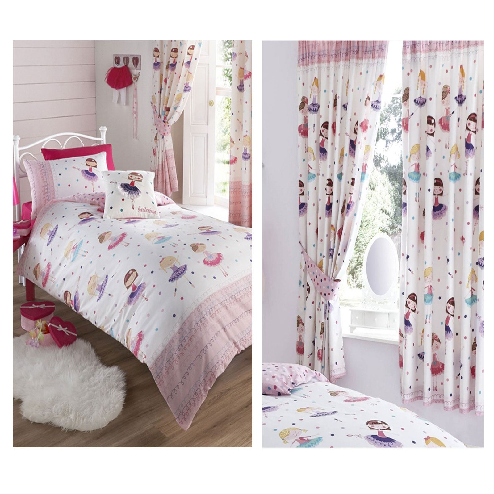 Ballerina Duvet Bedroom Range Single Double Curtains Available