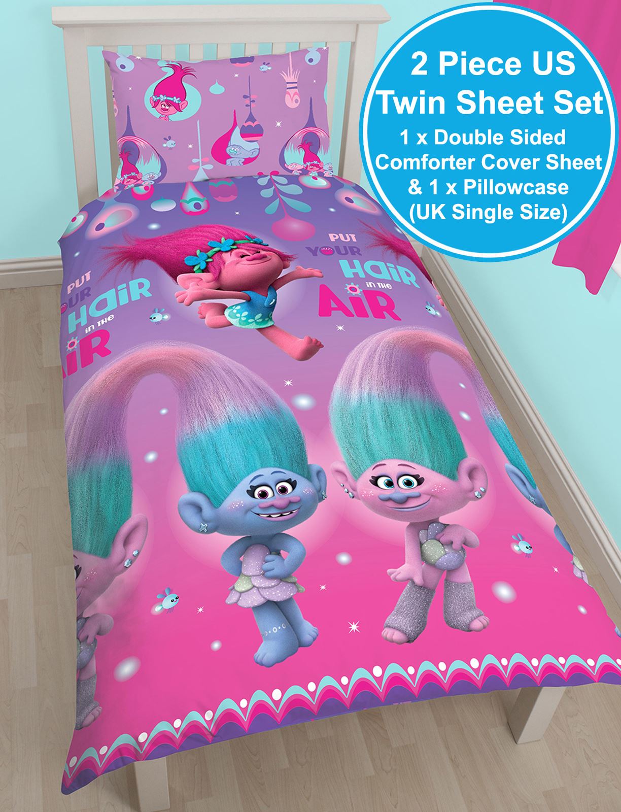 trolls cot bed duvet cover