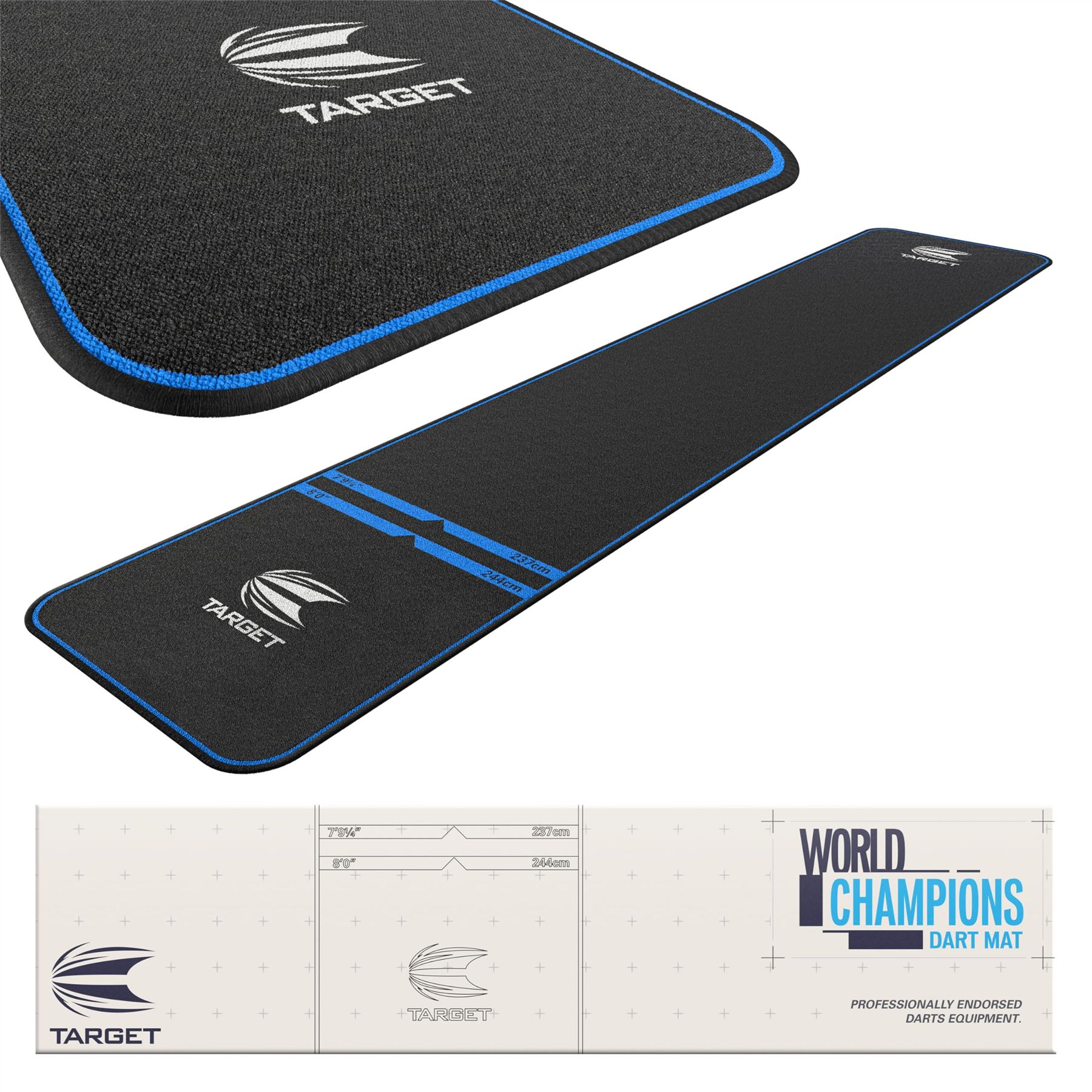 TARGET Darts Dart Mat - World Champions Dart Oche Mat - Picture 5 of 8