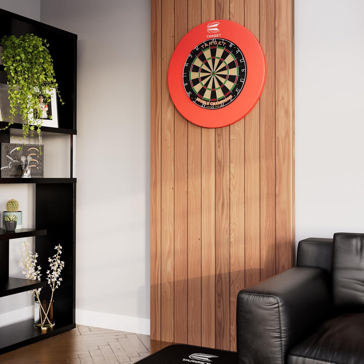 Target Darts Pro Tour Printed Dartboard Surround Wandschutz - Rot und Schwarz - Bild 10 von 10
