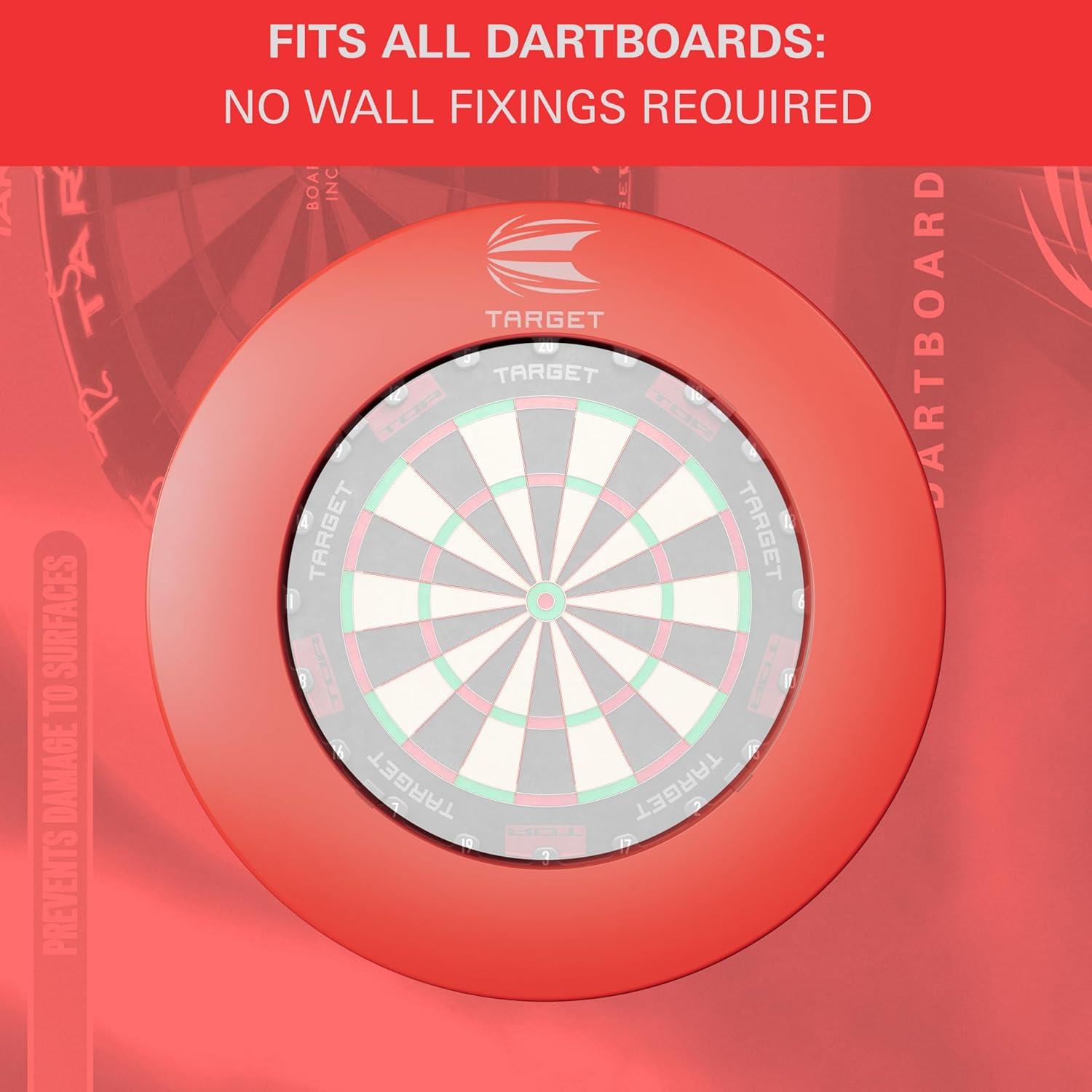 Target Darts Pro Tour Printed Dartboard Surround Wandschutz - Rot und Schwarz - Bild 8 von 10