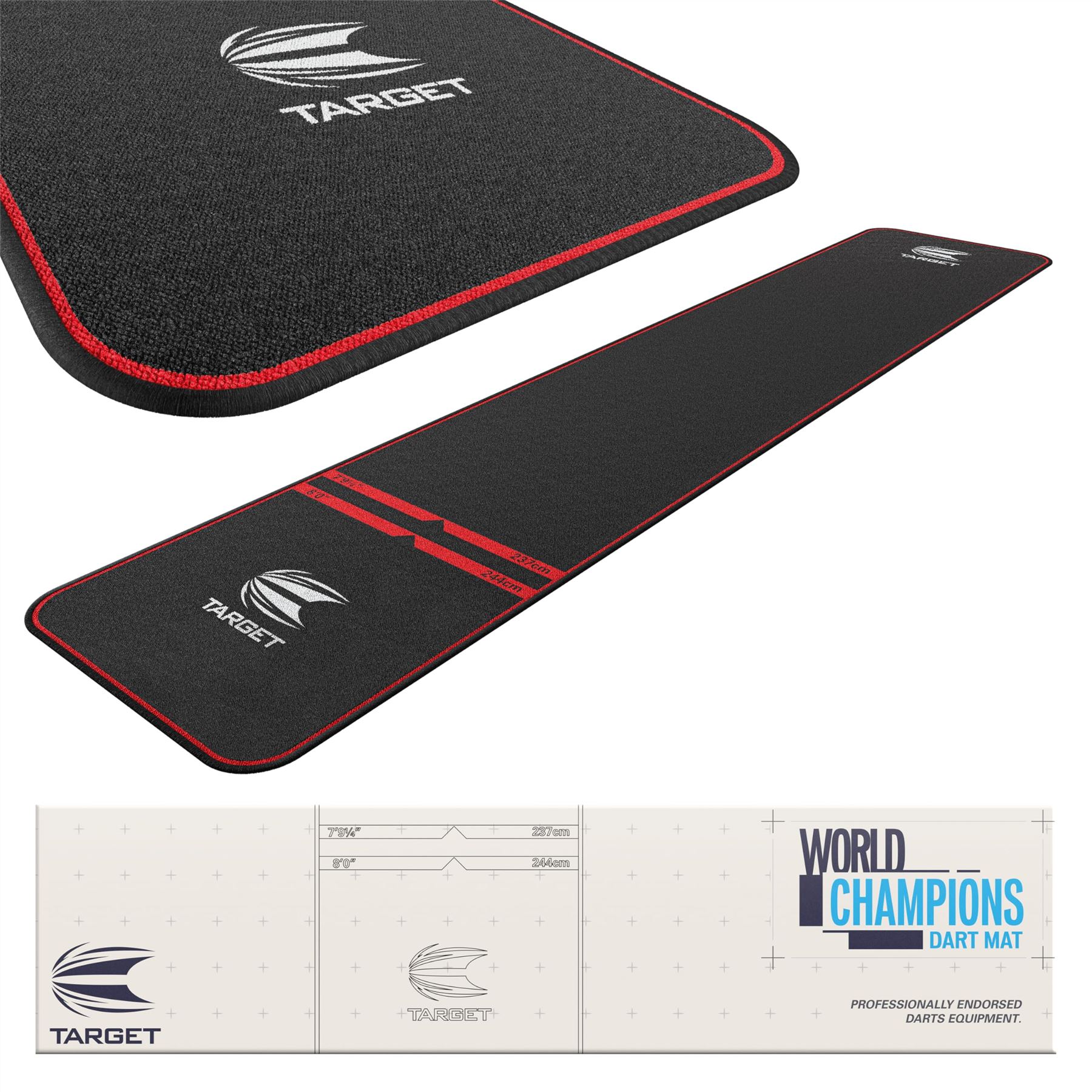 TARGET Darts Dart Mat - World Champions Dart Oche Mat - Picture 7 of 8