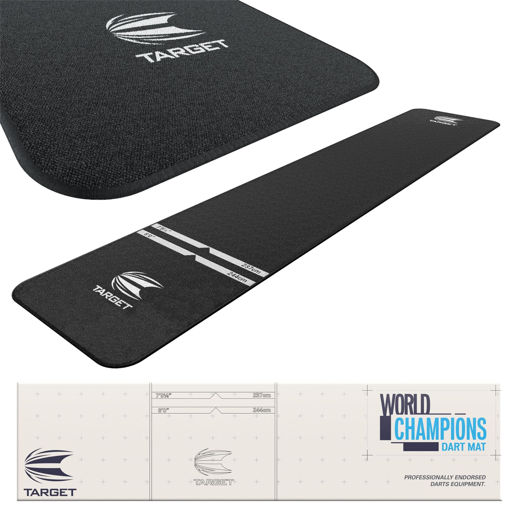 TARGET Darts Dart Mat - World Champions Dart Oche Mat - Picture 8 of 8