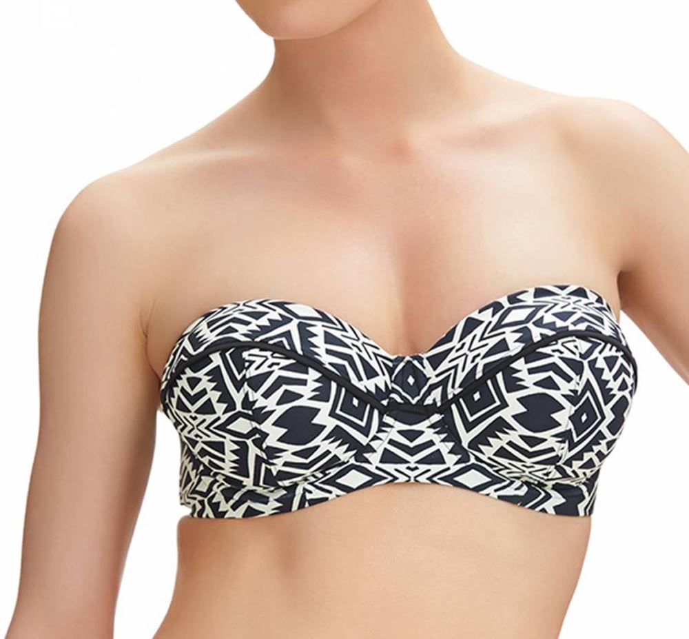 Freya New Native AS3531 WP Underwired Padded Bandeau Bikini Top Multi 30 E CS