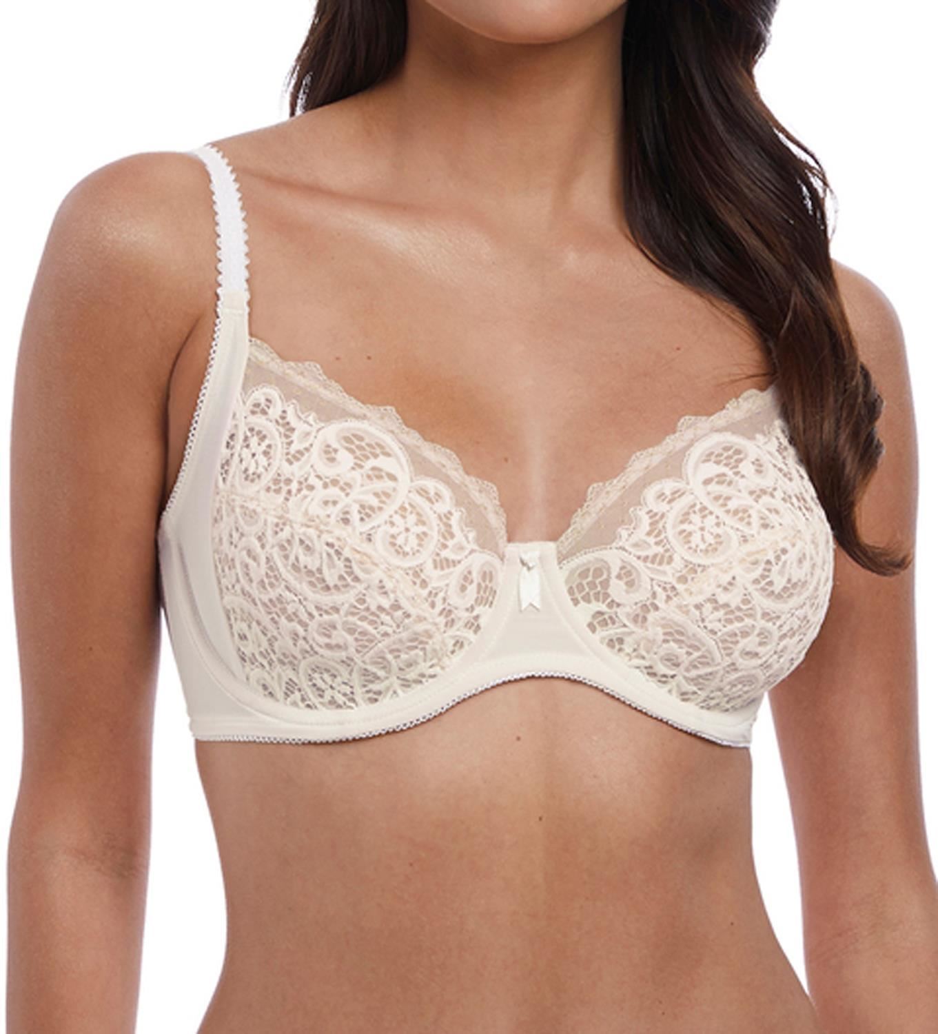 L Wacoal Womens Lace Essentials Tanga Cream Powder
