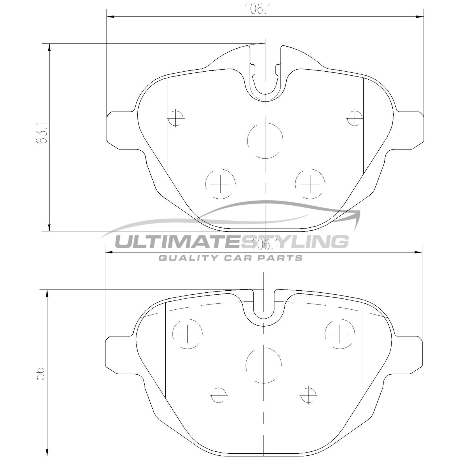 BMW X5 F15 ATV//SUV 2013 /> 2.0 3.0 Arrière Plaquettes De Frein Kit W122-H59-T17