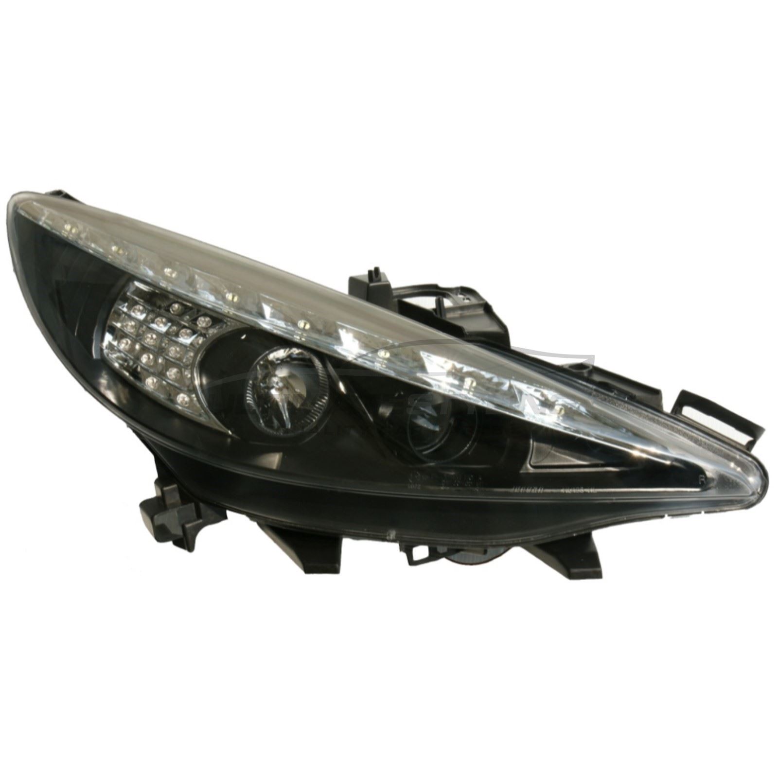 Peugeot 207 20062015 Black DRL Devil Eye R8 Head Light Lamp Pair Left