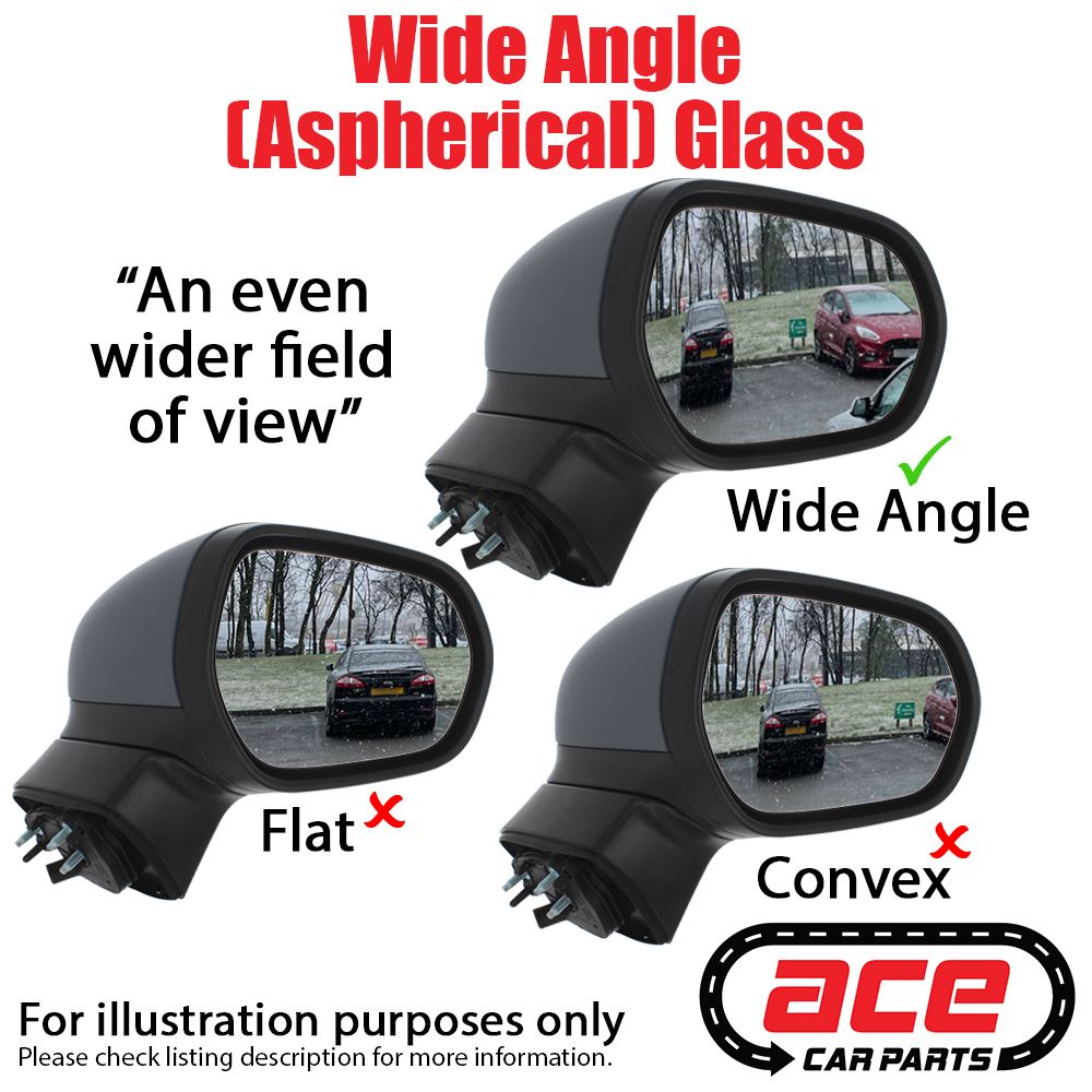 For 07-14 BMW X5 E70 X6 E71 E72 L&R Door 4 Pin Heated Wing White Mirror Glass AS