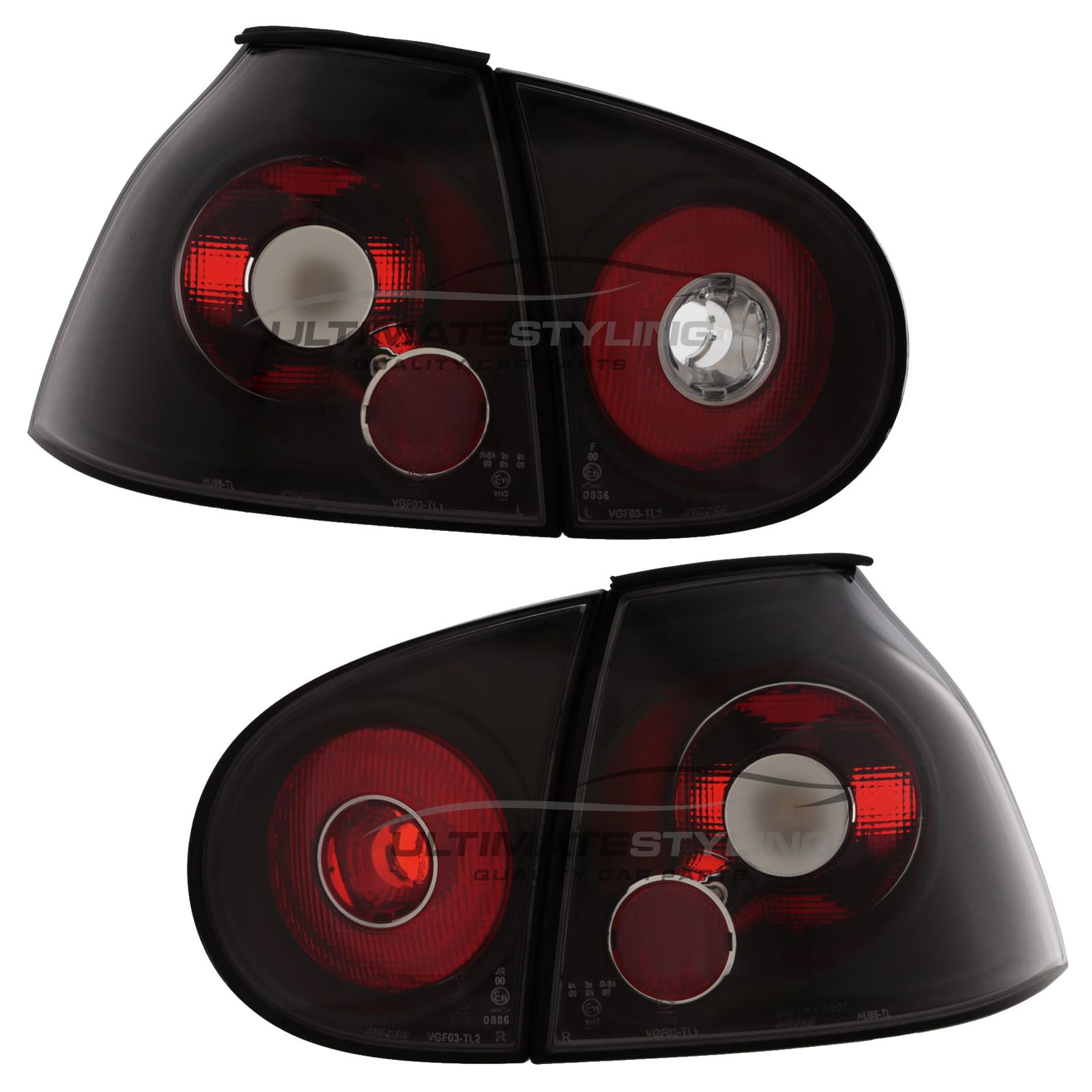 2009年式 ゴルフ5 ライテック ブラック／スモークテールライト 左右