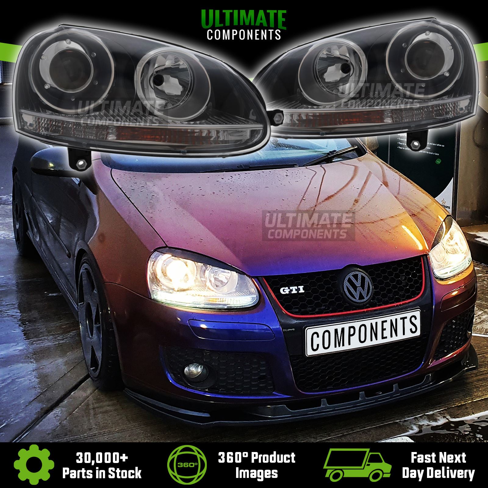 VW Golf Mk5 Estate 2003-2009 Projector Headlights Set R32 Xenon