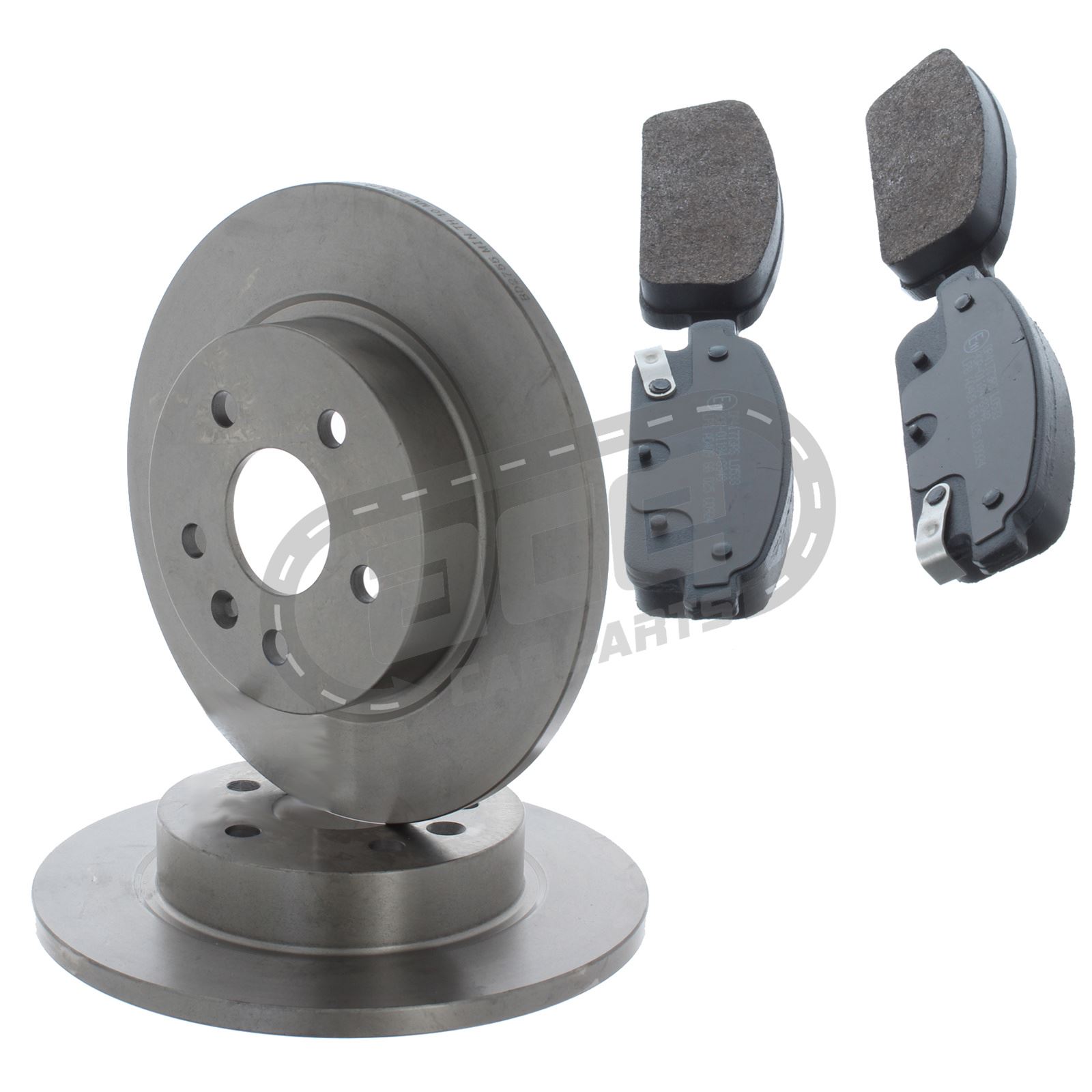 Vauxhall Astra J Mk6 GTC Coupe 20112015 268mm Rear Solid Brake Discs