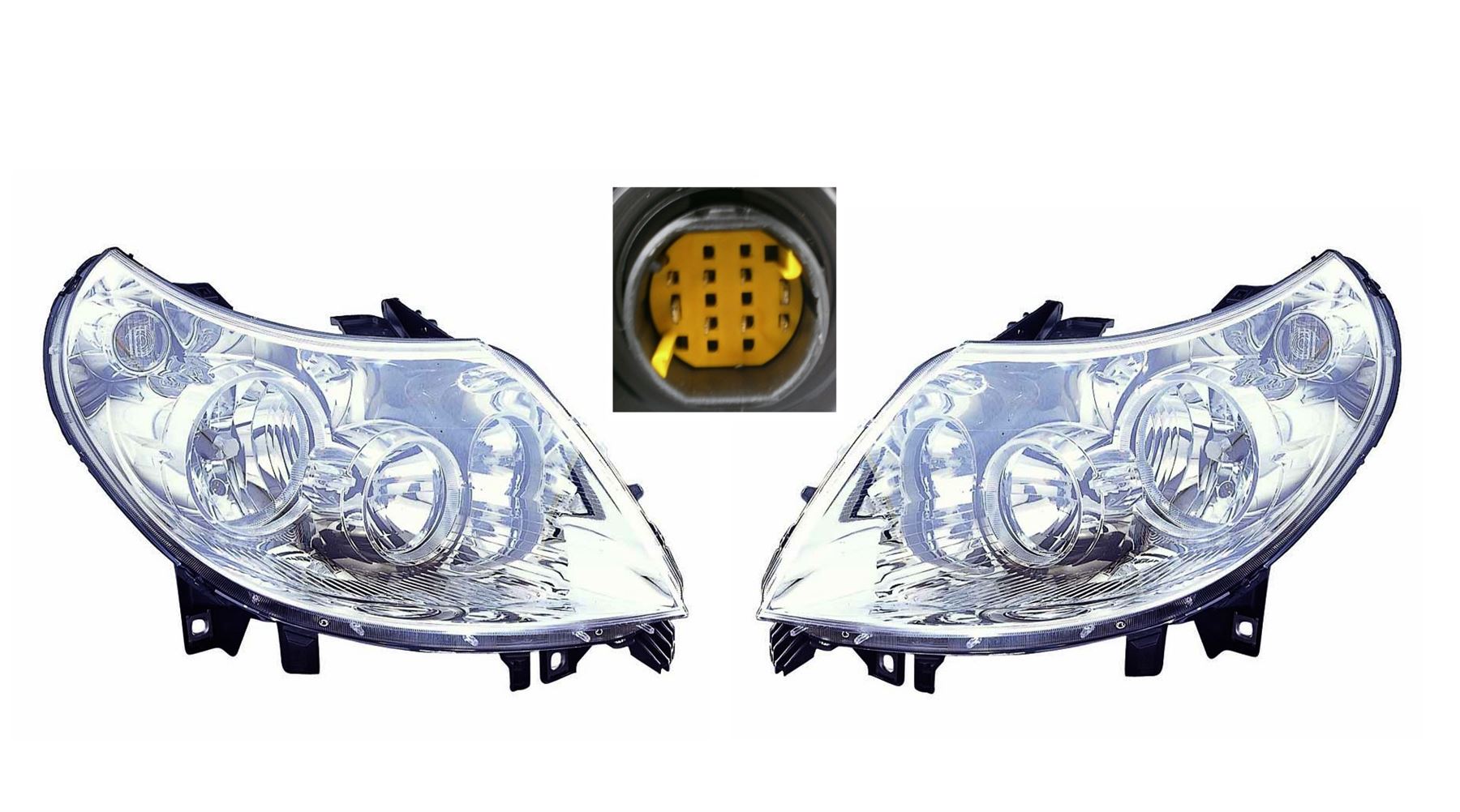 Fiat Ducato 20062011 Chrome Front Headlight Headlamp Pair Left & Right