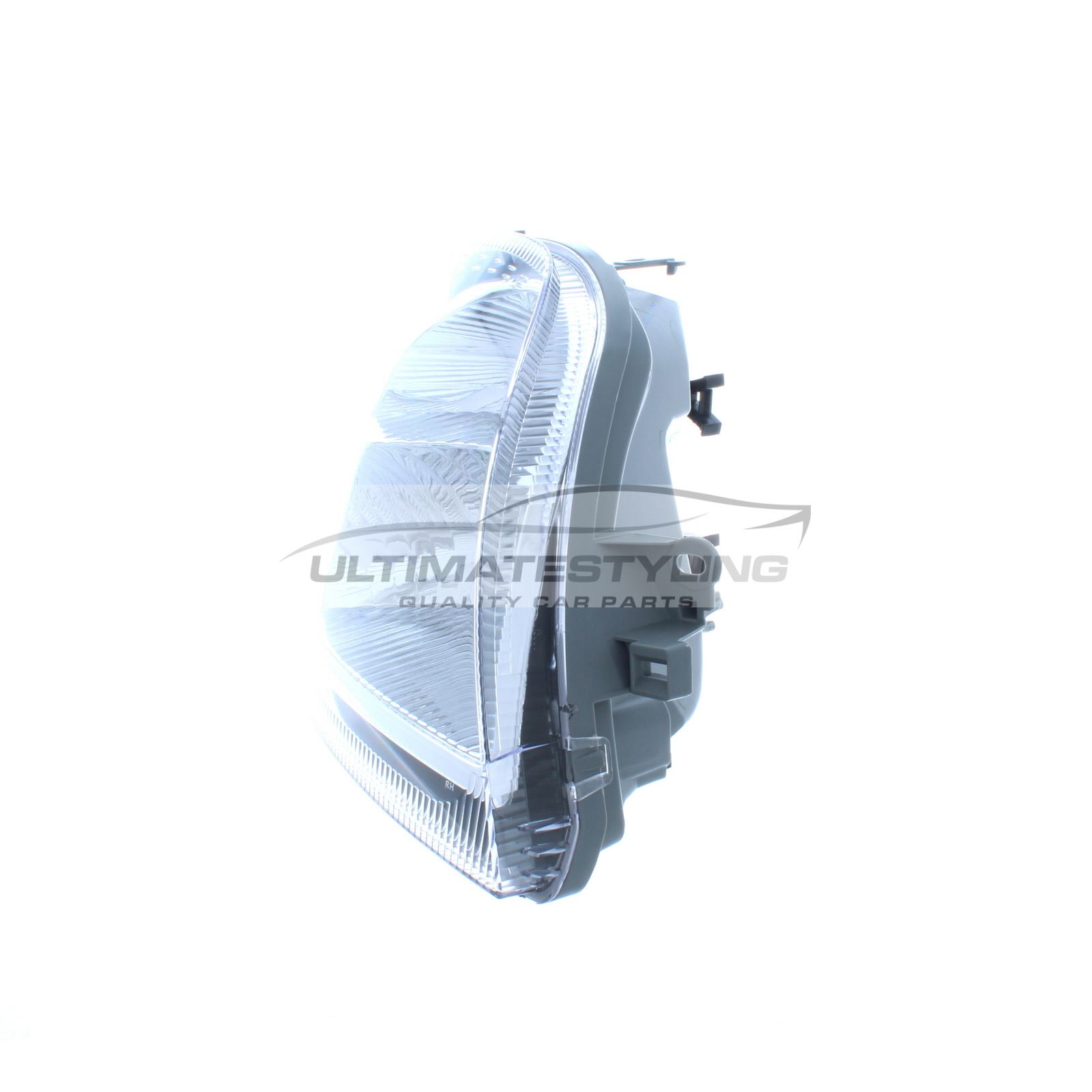 Ultimate Styling Headlight Pair For Renault Master Mk3 Van (2003-2010) - Chrome Inner, Halogen, RHD Only