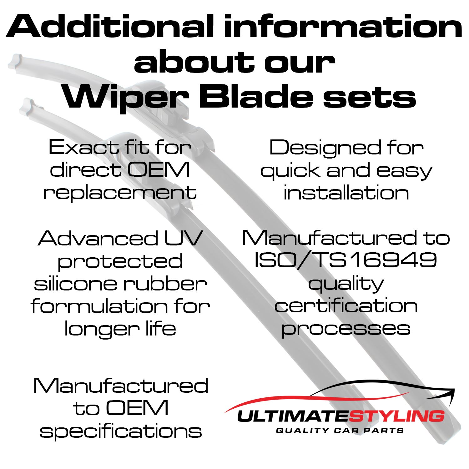 Auto Car Windshield Soft Rubber Front Wiper Blades Arm Kit For Peugeot 308 T7 T9