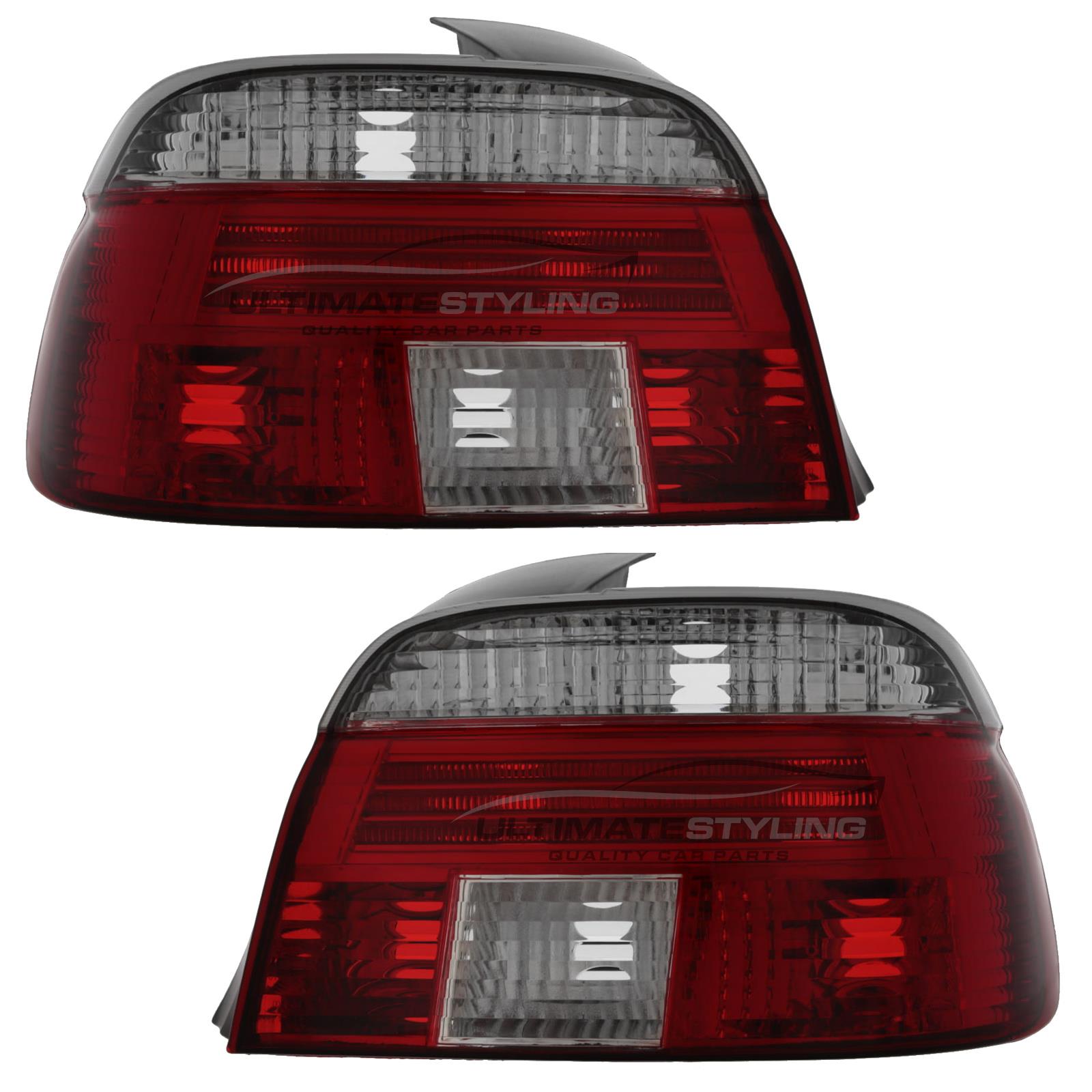 BMW E39 5 Series Rear Back Lights Crystal Red Clear Tail 1996-2000
