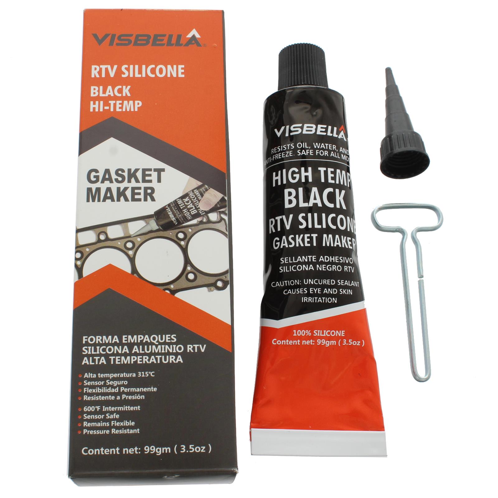 Oil Sump Engine Oil Pan RTV Silicone HiTemp Black Gasket Sealant