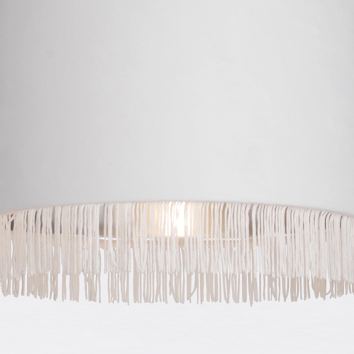 Modern Velvet Tassel Ceiling Light Shade Metallic Inner Grey Pink Navy White - Picture 22 of 25