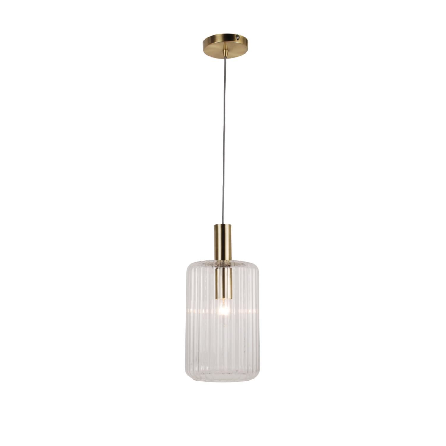 Ribbed Glass Design Ceiling Pendant Lights Kitchen Island Dining Light Fittings - Picture 10 of 25