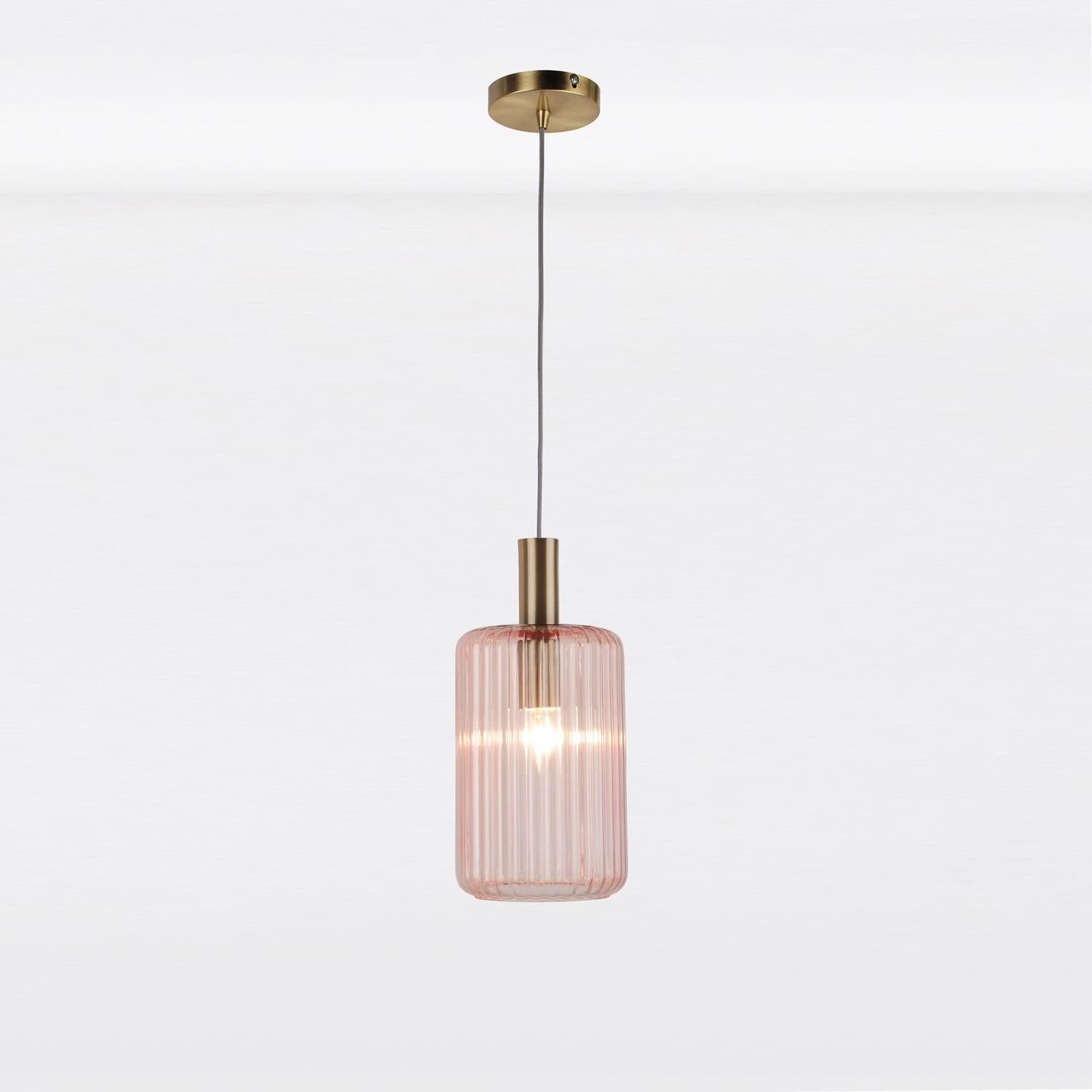 Ribbed Glass Design Ceiling Pendant Lights Kitchen Island Dining Light Fittings - Picture 19 of 25