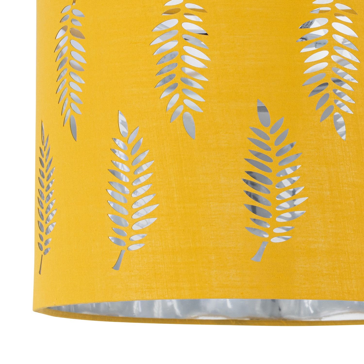 Modern 25cm Fabric Easy Fit Pendant Shade Ceiling Lightshade Fern Leaf Design - Picture 10 of 19