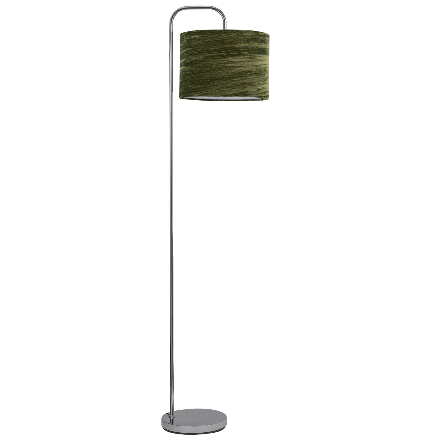 Moderne 158cm gewölbte Stehleuchte Stehlampe mit zerkleinertem Samt Stoffschirm - Bild 9 von 15