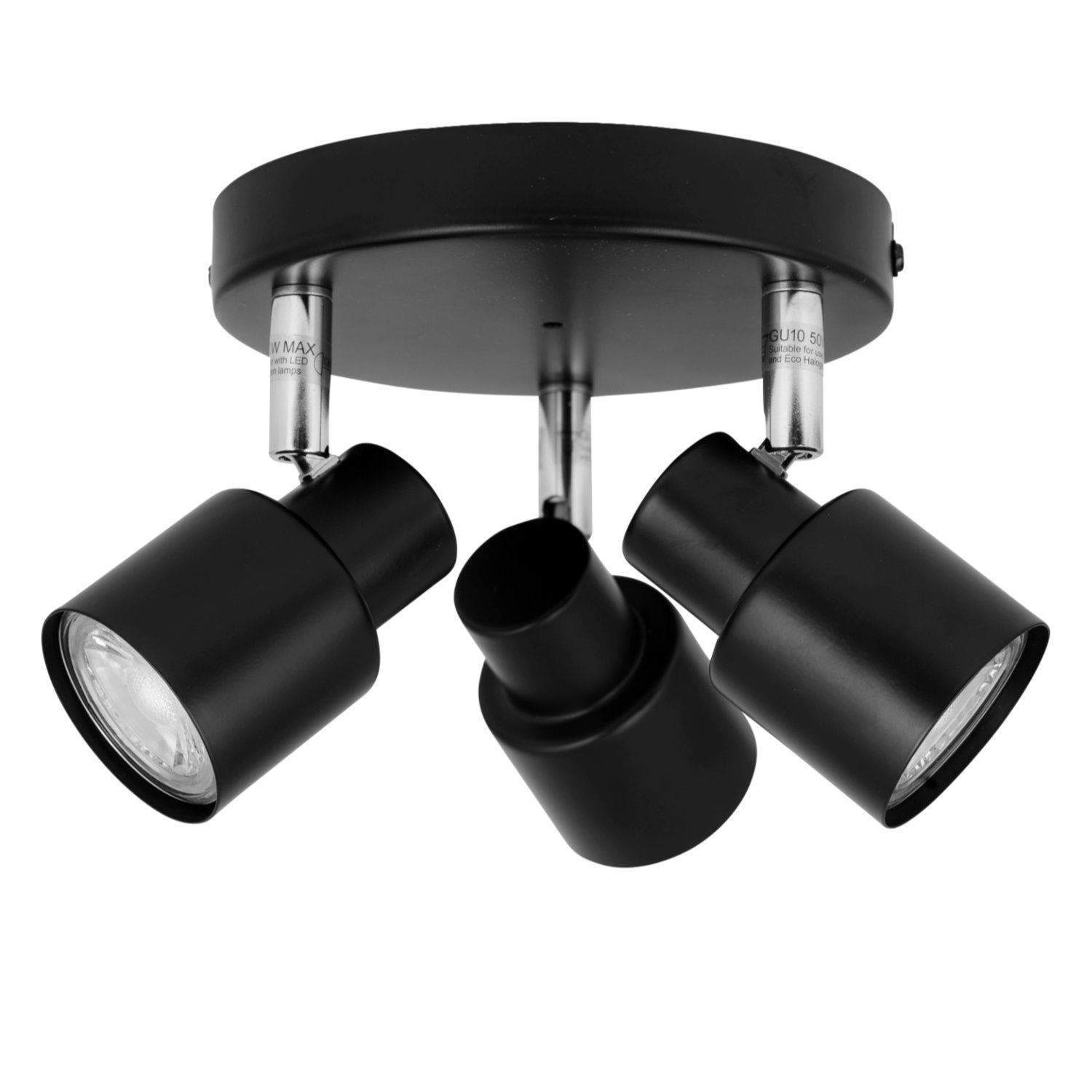 Modern Bathroom 3 Way Spotlight Ceiling Light Fitting IP44 Rated - Picture 5 of 14