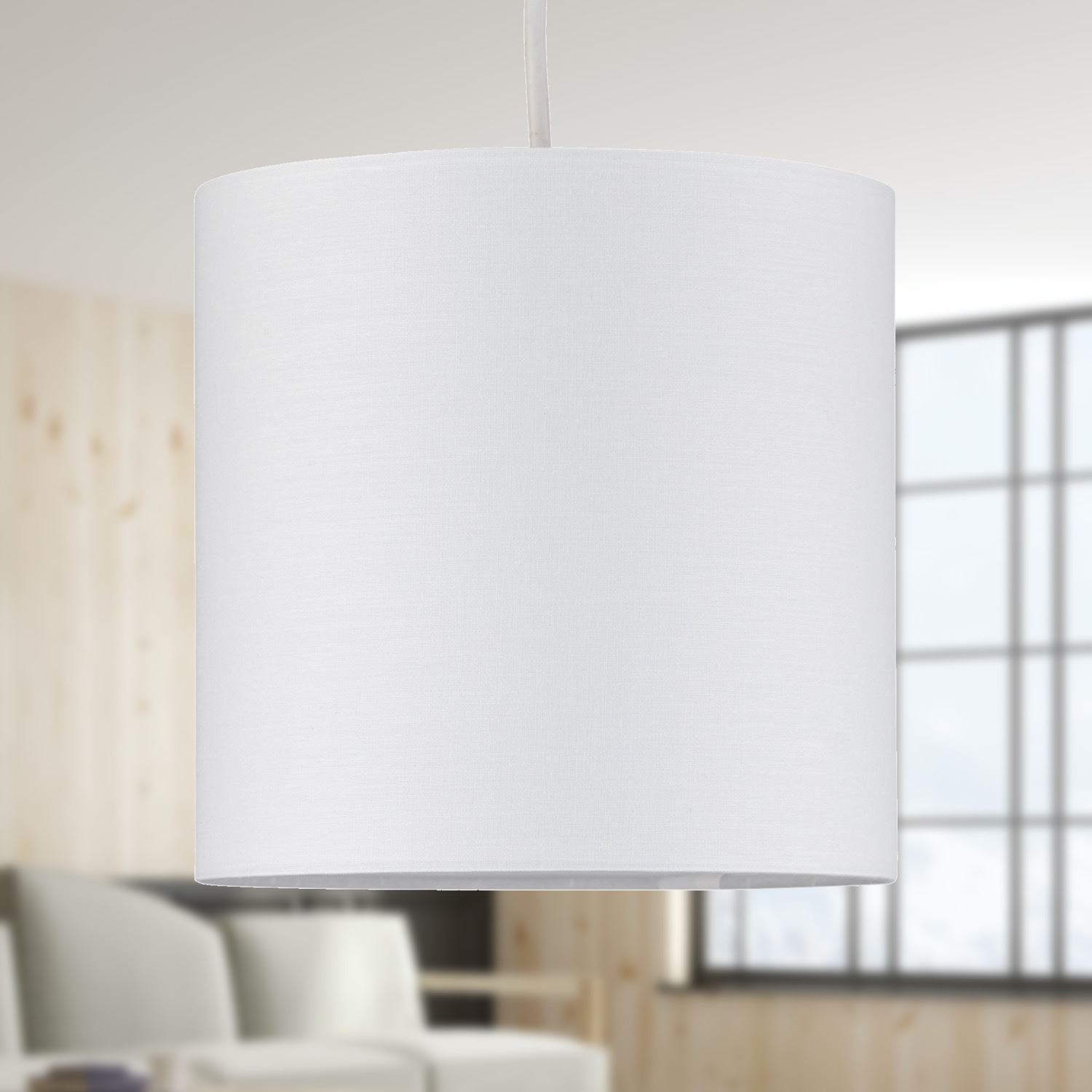 Lámpara de Mesa Moderna Pantalla 17cm Diámetro Tela Pantalla de Luz - Imagen 22 de 43