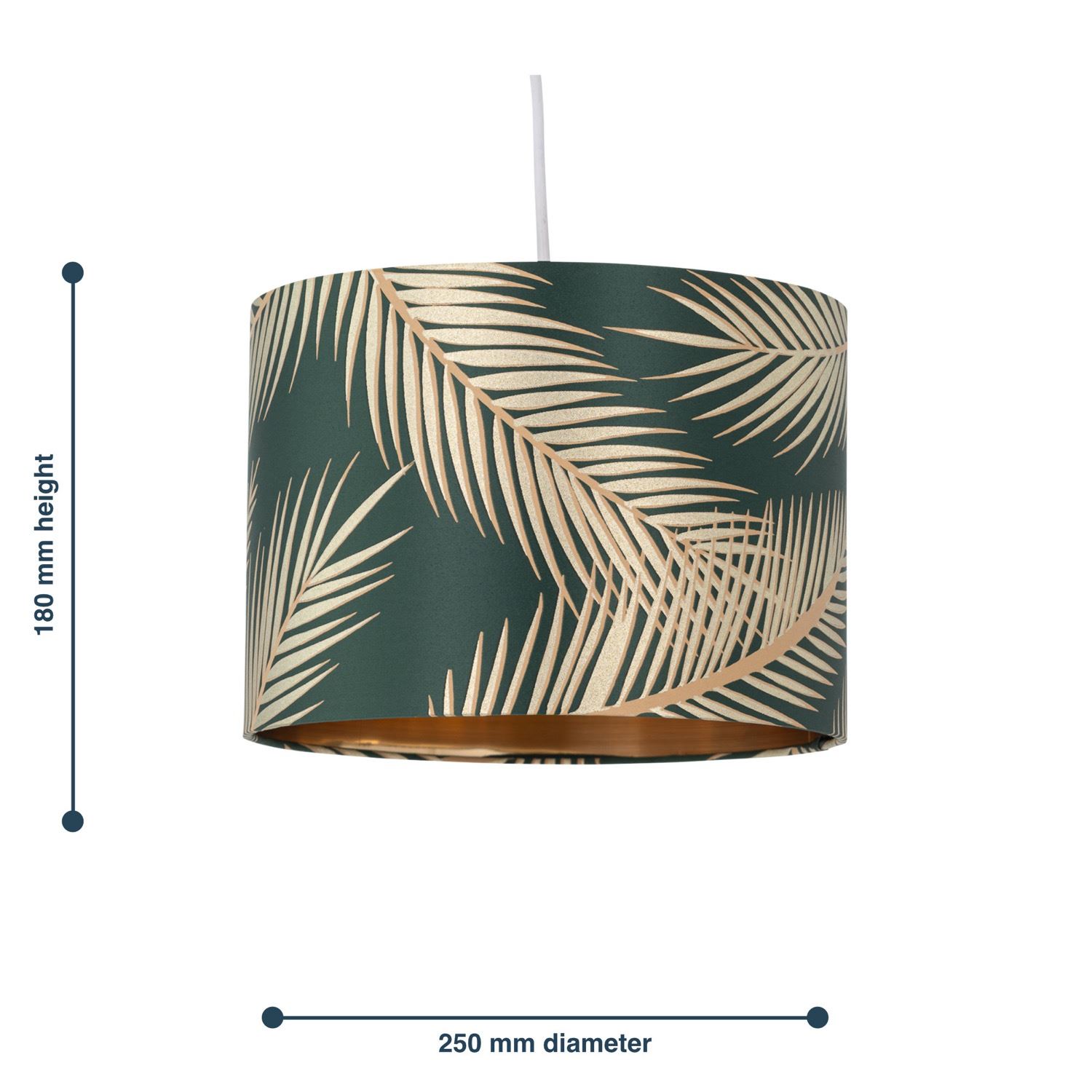 Modern Tropical Gold Leaf 25cm Ceiling Pendant Shade Lightshade Lampshade - Picture 17 of 19