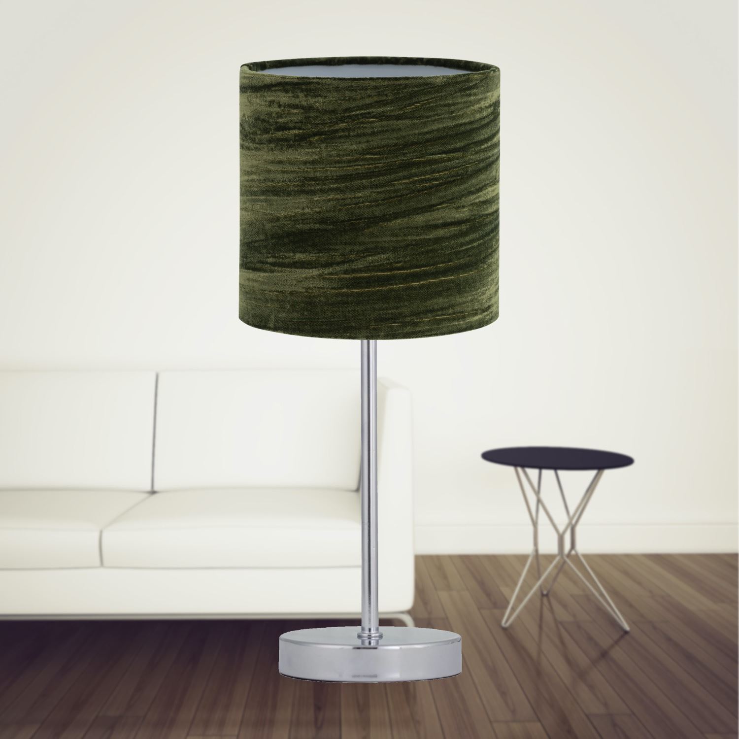 Modern Crushed Velvet 15cm Table Lamp Lightshade - Picture 8 of 10