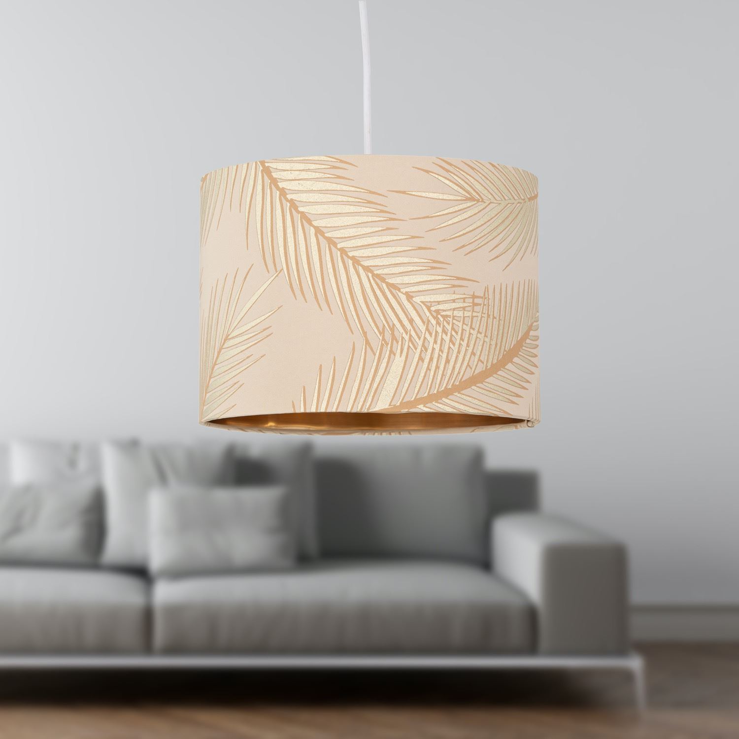 Modern Tropical Gold Leaf 25cm Ceiling Pendant Shade Lightshade Lampshade - Picture 7 of 19