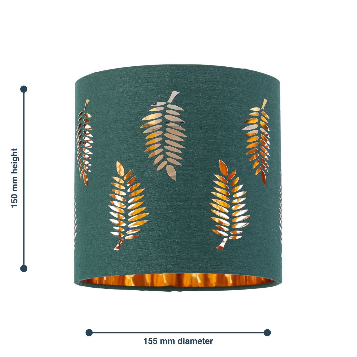 Modern 15cm Table Lamp Shade with Fern Leaf Cut Out Design - Picture 7 of 19