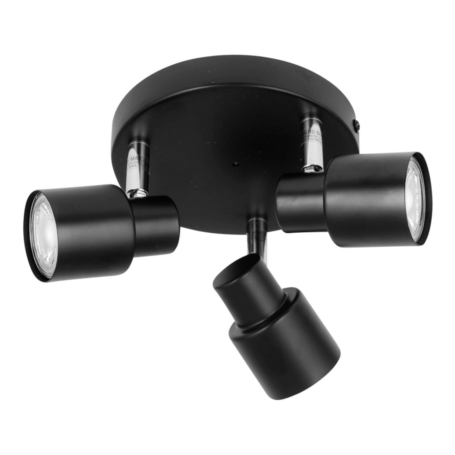 Modern Bathroom 3 Way Spotlight Ceiling Light Fitting IP44 Rated - Picture 4 of 14