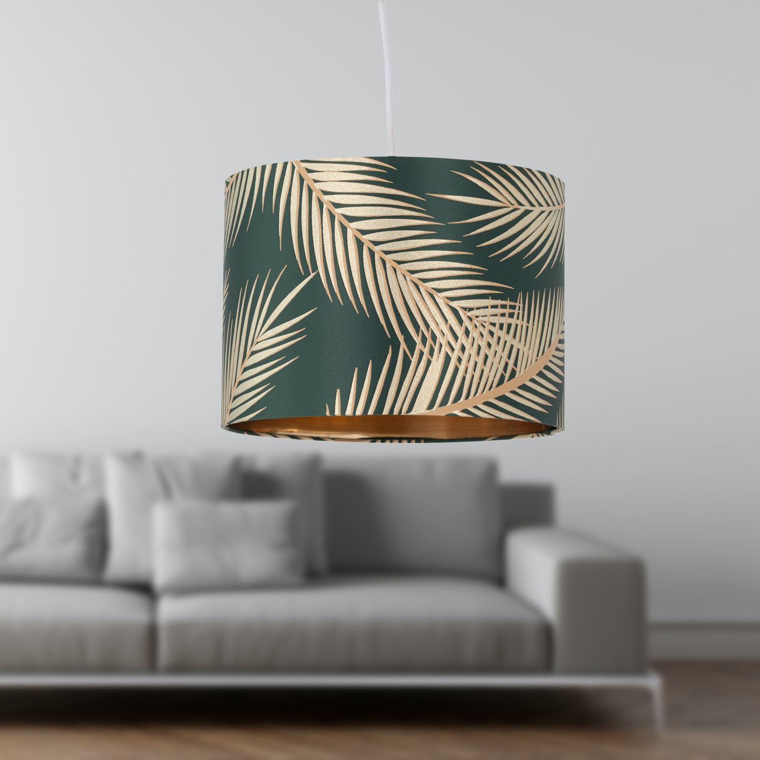 Modern Tropical Gold Leaf 25cm Ceiling Pendant Shade Lightshade Lampshade - Picture 15 of 19