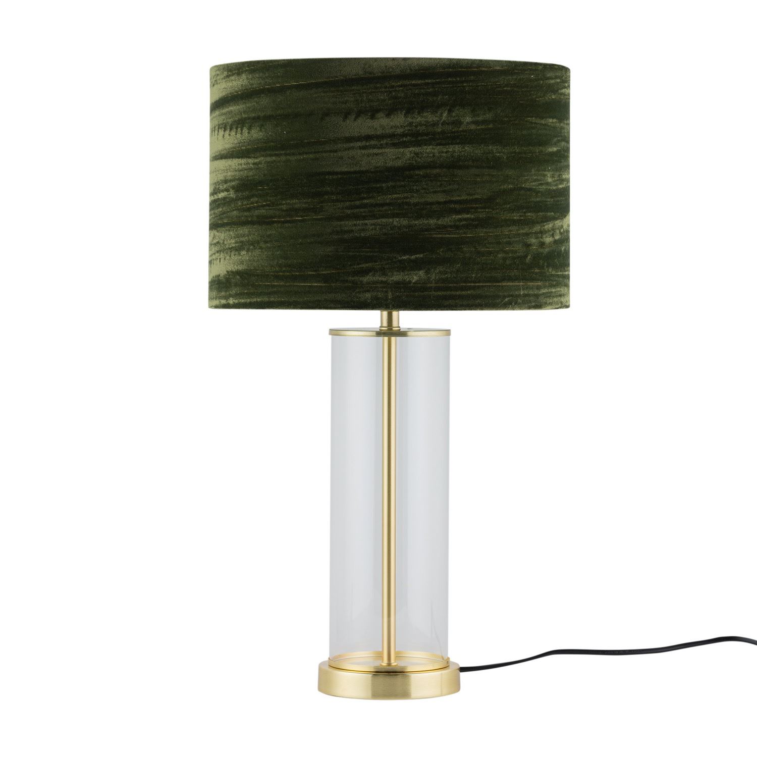 Satin Brass Table Lamp Bedside Light Crushed Velvet Modern Bedroom Home Lighting - Picture 10 of 25