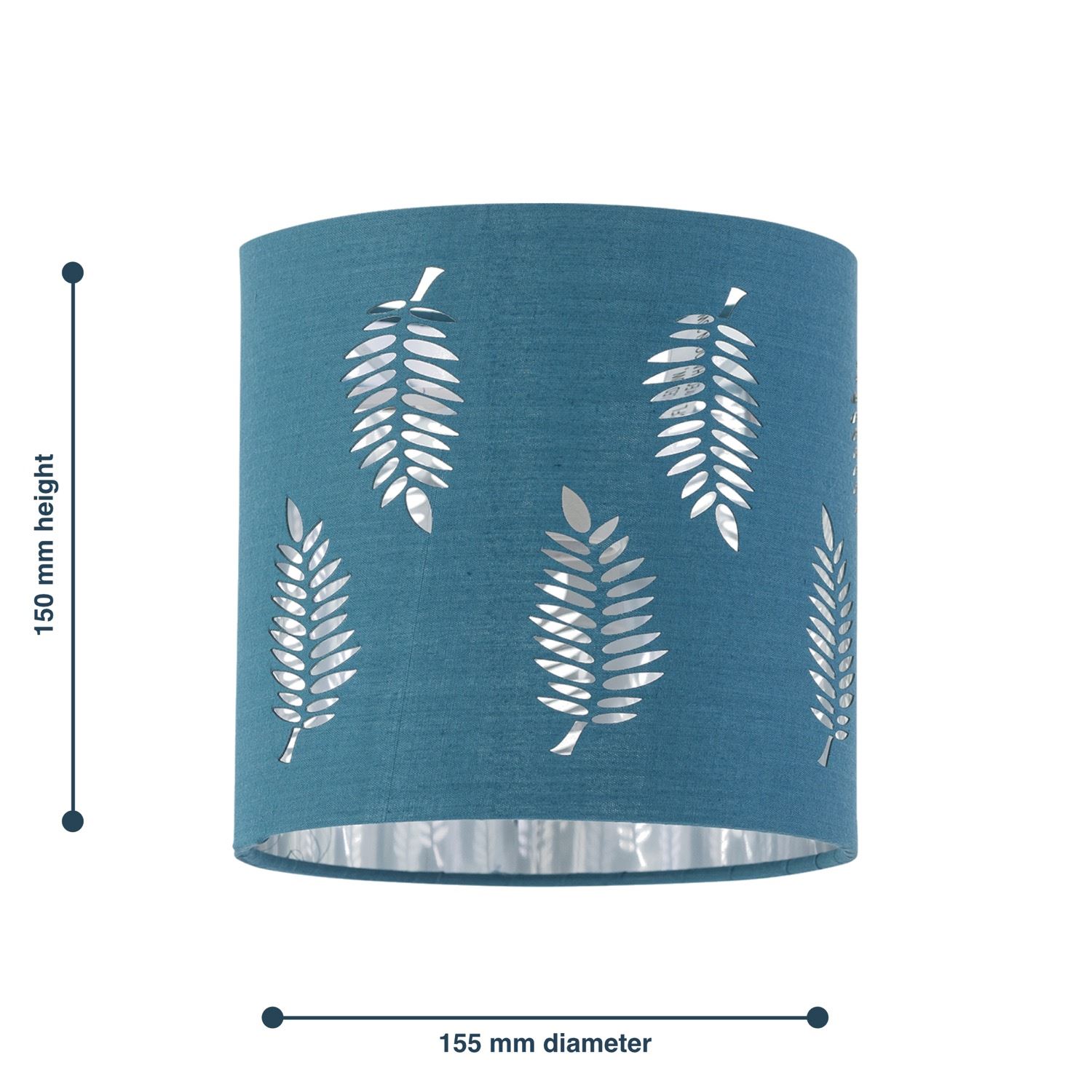 Modern 15cm Table Lamp Shade with Fern Leaf Cut Out Design - Picture 19 of 19
