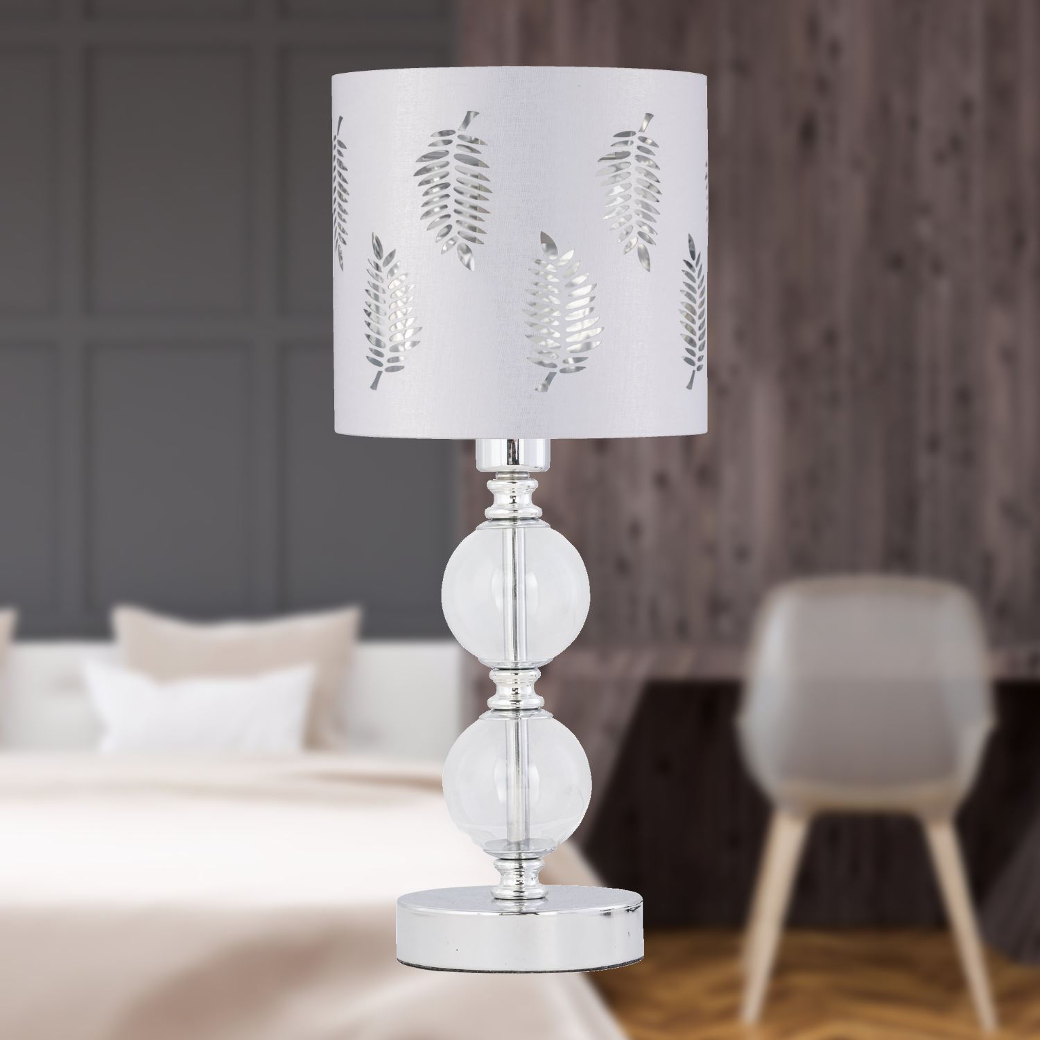 Modern Leaf Fern Cut Out 15.5cm Table Lamp Shade Lightshade - Picture 13 of 13