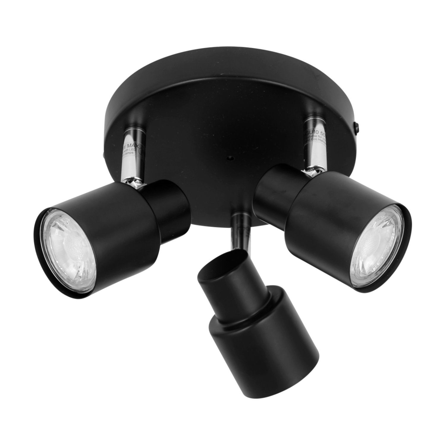 Modern Bathroom 3 Way Spotlight Ceiling Light Fitting IP44 Rated - Picture 2 of 14