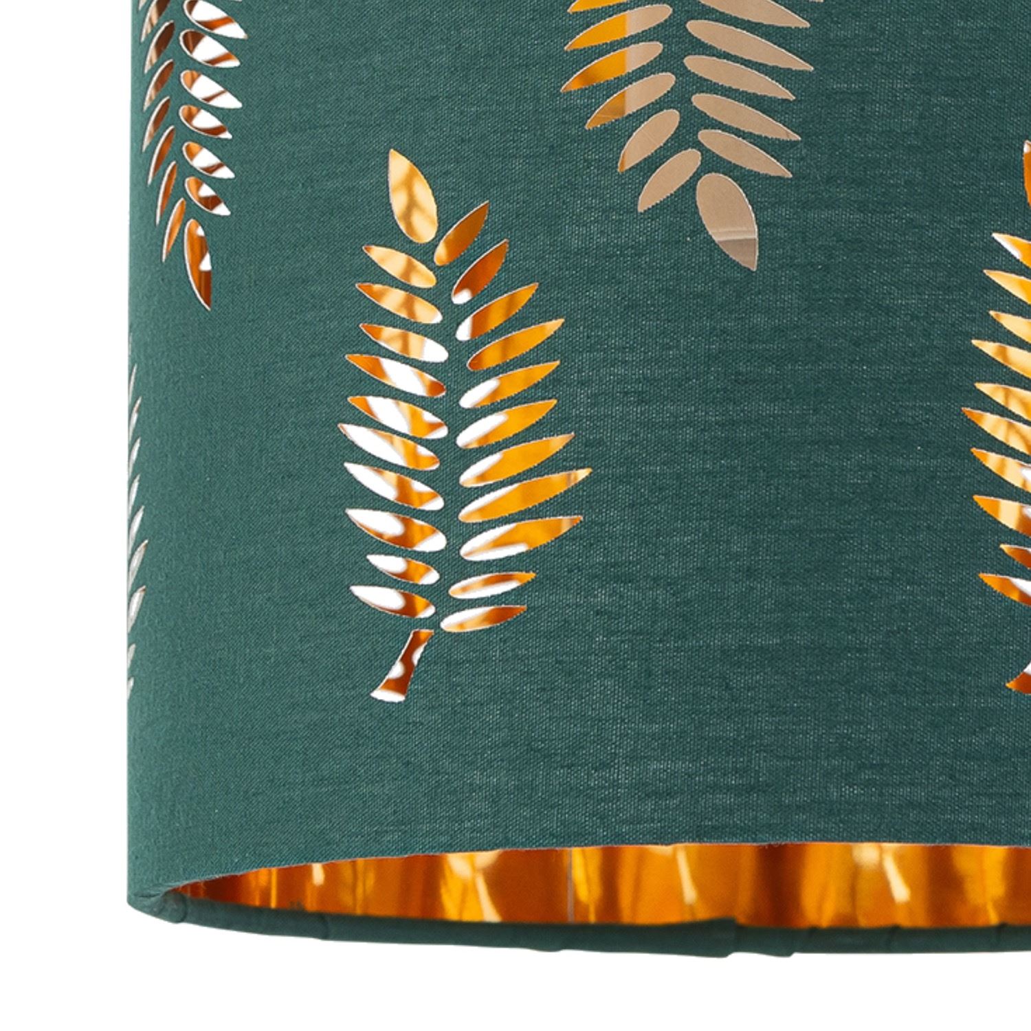 Modern 15cm Table Lamp Shade with Fern Leaf Cut Out Design - Picture 4 of 19